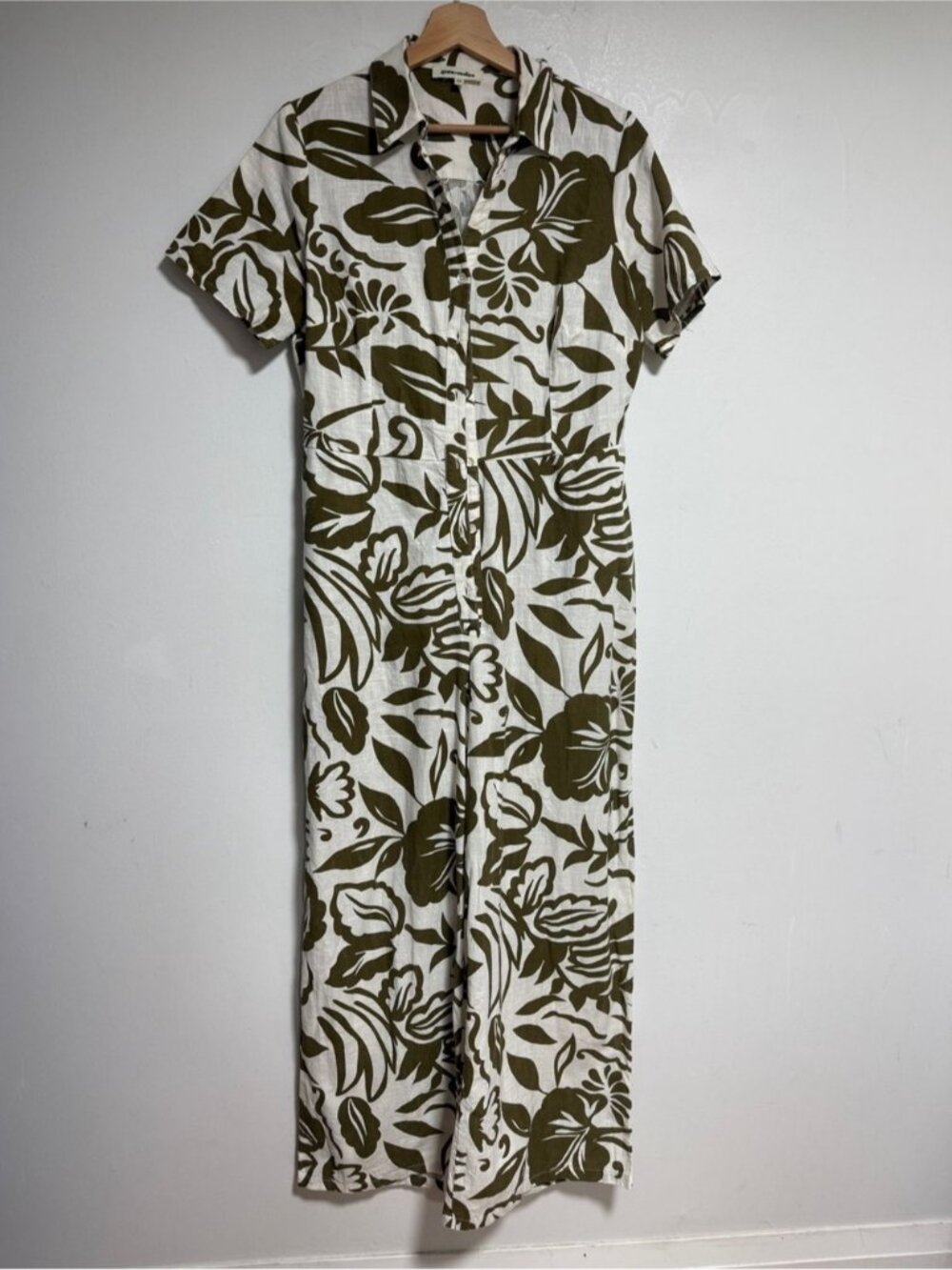 Grain de Malice Tropical Floral Wide Leg Jumpsuit Size 42 - Picture 2 of 8